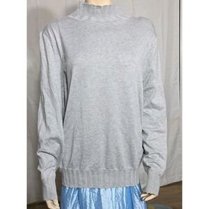 Joseph A. Qu'est-Ce Que‎ C'est Silk Gray Long Sleeve - Womens Extra Large NWT